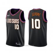 Camiseta Phoenix Suns Ty Jerome NO 10 Ciudad 2019-20 Negro