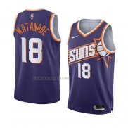 Camiseta Phoenix Suns Yuta Watanabe NO 18 Icon 2023-24 Violeta