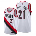 Camiseta Portland Trail Blazers Hassan Whiteside NO 21 Association Blanco