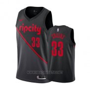 Camiseta Portland Trail Blazers Zach Collins NO 33 Ciudad 2019 Negro