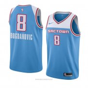 Camiseta Sacramento Kings Bogdan Bogdanovic NO 8 Ciudad 2018-19 Azul