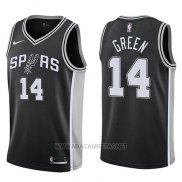 Camiseta San Antonio Spurs Danny Green NO 14 Icon 2017-18 Negro