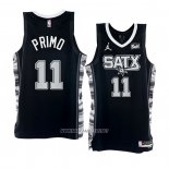 Camiseta San Antonio Spurs Joshua Primo NO 11 Statement 2022-23 Negro