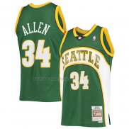 Camiseta Seattle SuperSonics Ray Allen NO 34 Mitchell & Ness 2006-07 Verde