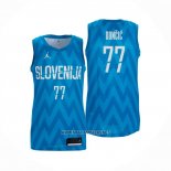 Camiseta Slovenia Luka Doncic NO 77 Segunda Azul