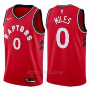 Camiseta Toronto Raptors Cj Miles NO 0 Icon 2017-18 Rojo