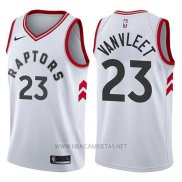 Camiseta Toronto Raptors Fred Vanvleet NO 23 Association 2017-18 Blanco