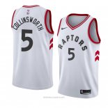 Camiseta Toronto Raptors Kyle Collinsworth NO 5 Association 2018 Blanco