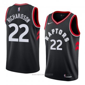 Camiseta Toronto Raptors Malachi Richardson NO 22 Statement 2018 Negro