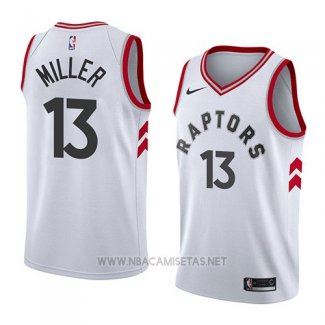 Camiseta Toronto Raptors Malcolm Miller NO 13 Association 2018 Blanco