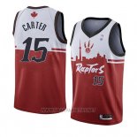 Camiseta Toronto Raptors Vince Carter NO 15 Ciudad 2019-20 Rojo