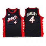 Camiseta USA 1996 Charles Barkley NO 4 Negro