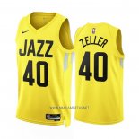Camiseta Utah Jazz Cody Zeller NO 40 Icon 2022-23 Amarillo