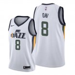 Camiseta Utah Jazz Miye Oni NO 8 Association 2019-20 Blanco