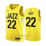Camiseta Utah Jazz Rudy Gay NO 22 Icon 2022-23 Amarillo