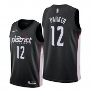 Camiseta Washington Wizards Jabari Parker NO 12 Ciudad Negro