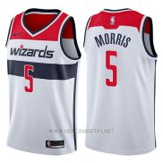 Camiseta Washington Wizards Markieff Morris NO 5 Association 2017-18 Blanco