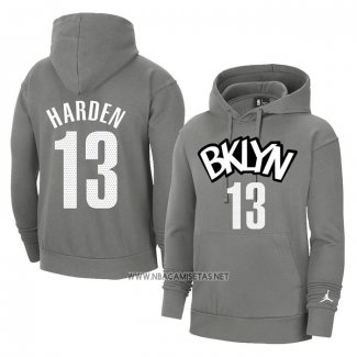 Sudaderas con Capucha Brooklyn Nets James Harden Statement Gris