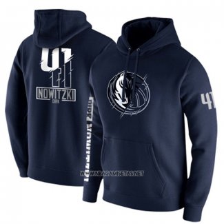 Sudaderas con Capucha Dallas Mavericks Dirk Nowitzki Azul