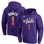 Sudaderas con Capucha Phoenix Suns Devin Booker Ciudad 2023-24 Violeta