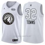 Camiseta All Star 2018 Minnesota Timberwolves Karl-anthony Towns NO 32 Blanco