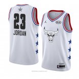 Camiseta All Star 2019 Chicago Bulls Michael Jordan NO 23 Blanco