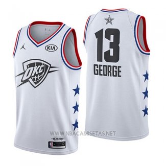 Camiseta All Star 2019 Oklahoma City Thunder Paul George NO 13 Blanco