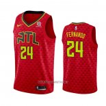 Camiseta Atlanta Hawks Bruno Fernando NO 24 Statement Rojo