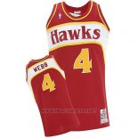 Camiseta Atlanta Hawks Spud Webb NO 4 Retro Rojo