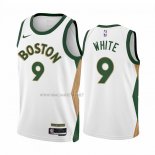 Camiseta Boston Celtics Derrick White NO 9 Ciudad 2023-24 Blanco