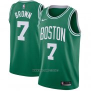 Camiseta Boston Celtics Jaylen Brown NO 7 Icon 2020-21 Verde