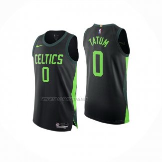 Camiseta Boston Celtics Jayson Tatum NO 0 Ciudad 2024-25 Negro
