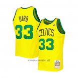 Camiseta Boston Celtics Larry Bird NO 33 Mitchell & Ness 1985-86 Amarillo