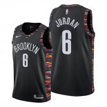 Camiseta Brooklyn Nets Deandre Jordan NO 6 Ciudad Negro