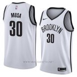 Camiseta Brooklyn Nets Dzanan Musa NO 30 Association 2018 Blanco