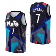 Camiseta Brooklyn Nets Kevin Durant NO 7 Ciudad 2023-24 Negro