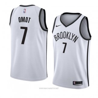 Camiseta Brooklyn Nets Nuni Omot NO 7 Association 2018 Blanco