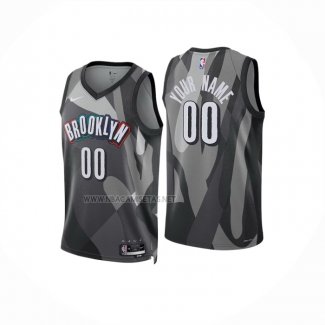 Camiseta Brooklyn Nets Personalizada Ciudad 2024-25 Negro