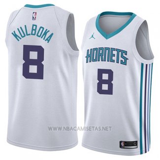 Camiseta Charlotte Hornets Arnoldas Kulboka NO 8 Association 2018 Blanco
