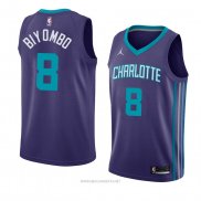 Camiseta Charlotte Hornets Bismack Biyombo NO 8 Statement 2018 Violet