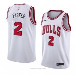 Camiseta Chicago Bulls Jabari Parker NO 2 Association 2018 Blanco