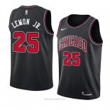 Camiseta Chicago Bulls Walt Lemon JR. NO 25 Statement 2018 Negror