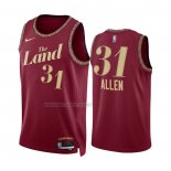 Camiseta Cleveland Cavaliers Jarrett Allen NO 31 Ciudad 2023-24 Rojo