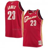 Camiseta Cleveland Cavaliers LeBron James NO 23 Mitchell & Ness 2003-04 Rojo