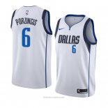 Camiseta Dallas Mavericks Kristaps Porzingis NO 6 Association 2018-19 Blanco