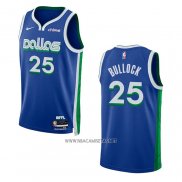 Camiseta Dallas Mavericks Reggie Bullock NO 25 Ciudad 2022-23 Azul