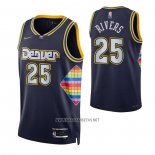 Camiseta Denver Nuggets Austin Rivers NO 25 Ciudad 2021-22 Azul