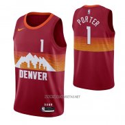 Camiseta Denver Nuggets Michael Porter NO 1 Ciudad 2020-21 Rojo