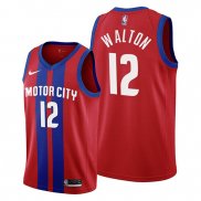 Camiseta Detroit Pistons Derrick Walton NO 12 Ciudad 2019-20 Rojo