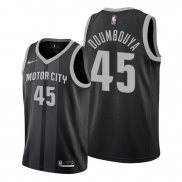 Camiseta Detroit Pistons Sekou Doumbouya NO 45 Ciudad 2019-20 Negro